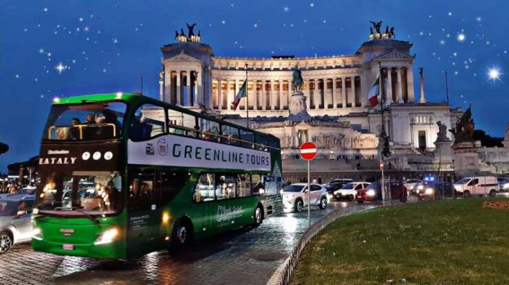 Rome: Nighttime Tour by Open-Top Bus With Tasting Stop - Audio and Language Support