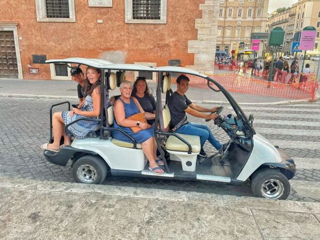 Rome: Private Guided Golf Cart Tour With Gelato or Wine - Meeting Information