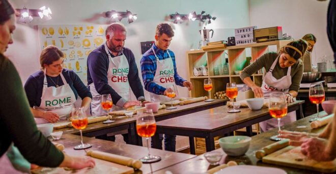 Rome: Traditional Pasta With Cocktails Drunken Cooking Class - Location and Booking Details