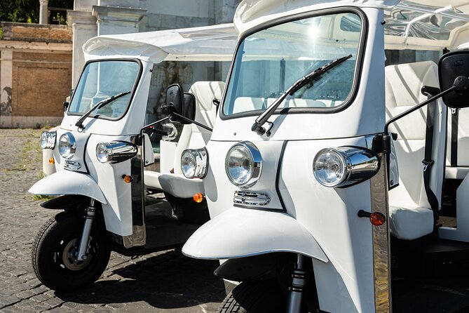 Romes 2 Hour VIP Tuk Tuk Tour With Prosecco and Hotel Pickup - Booking and Confirmation