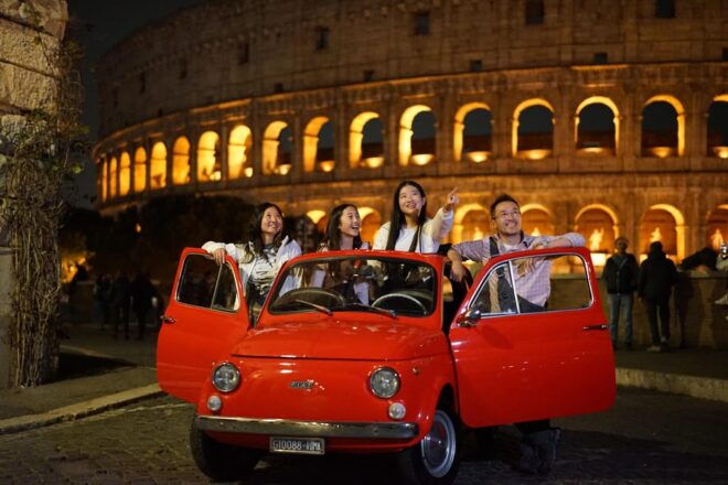 Romes Night Magic: Fiat 500 Vintage Car Tour - Itinerary Details