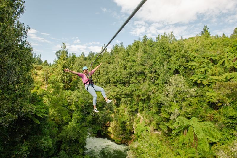 Rotorua Zipline Experience over Okere Falls - A zipline tour shaped by river, forest and culture