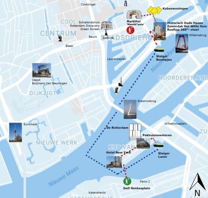 Rotterdam: De Rotterdam, Cube Houses, Watertaxi and Markthal - The Stunning Architecture of De Rotterdam