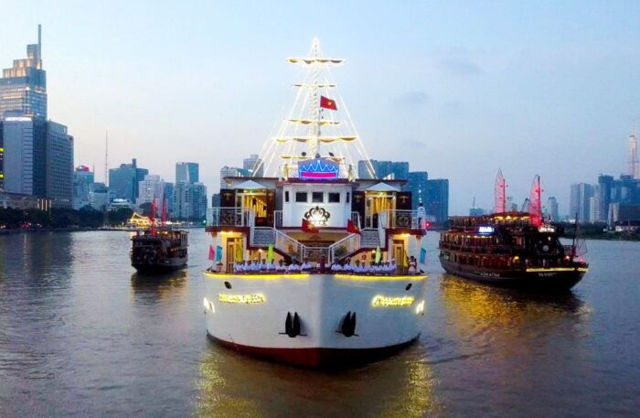 Saigon by Night and Dinner on Cruise - Saigon River Scenery