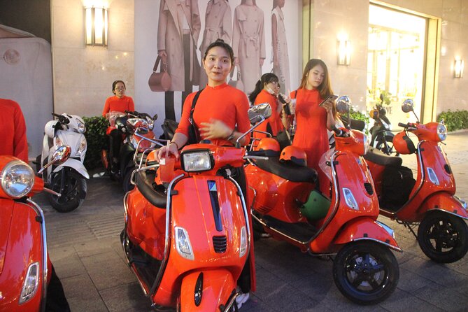 Saigon Vespa By Night Street Food With Female Riders Ao Dai - Common Questions