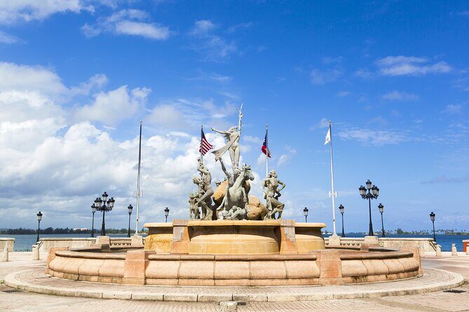 San Juans Historic Streets Audio Guided Walking Tour - Puerto Rican Flag Door and Calle de la Fortaleza