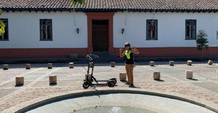 Santiago on an Electric Scooter. City and Nature - Exploring Santiagos Urban Landscape