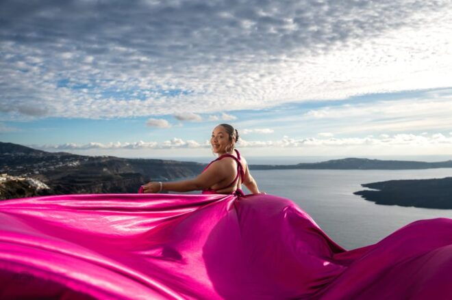 Santorini: 1Hour Flying Dress Photoshoot - Dress Options and Accessories