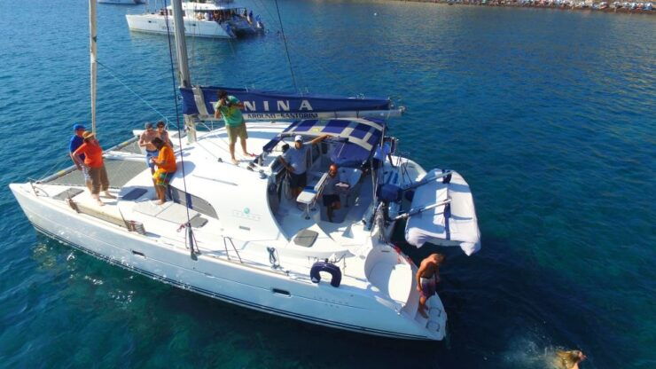 Santorini: 7-Hour Private Catamaran Cruise With Food & Drink - Booking Information