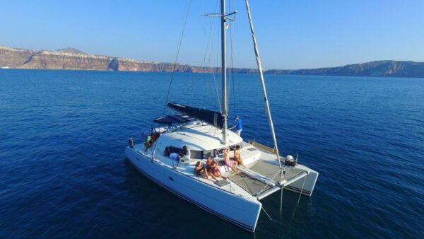 Santorini: 7-Hour Private Catamaran Cruise With Food & Drink - The Sum Up