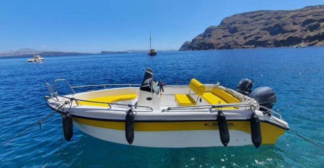 Santorini: Boat Rental With Ice and Snacks - Inclusions