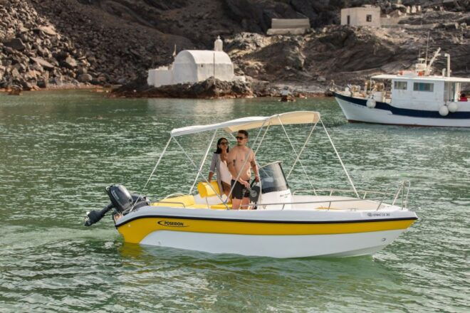 Santorini: Boat Rental With Ice and Snacks - Booking Details