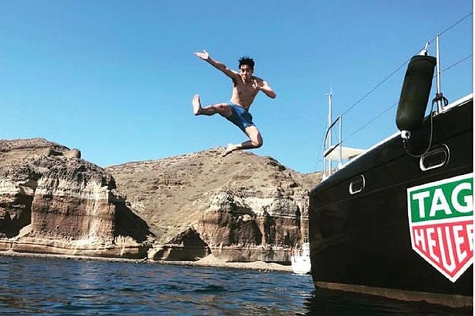 Santorini Caldera Blue Cruise With BBQ on Board and Drinks - Availability and Booking Process