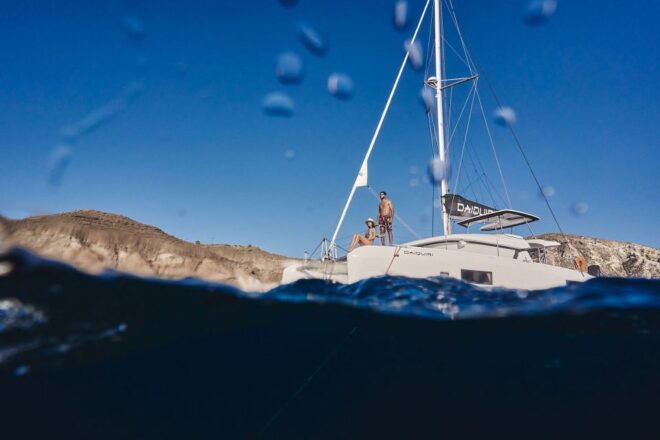 Santorini: Caldera Catamaran Cruise With Meal and Drinks - Relaxation on a Luxurious Catamaran