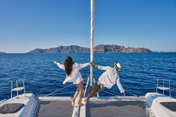 Santorini: Caldera Catamaran Cruise With Meal and Drinks - Common Questions