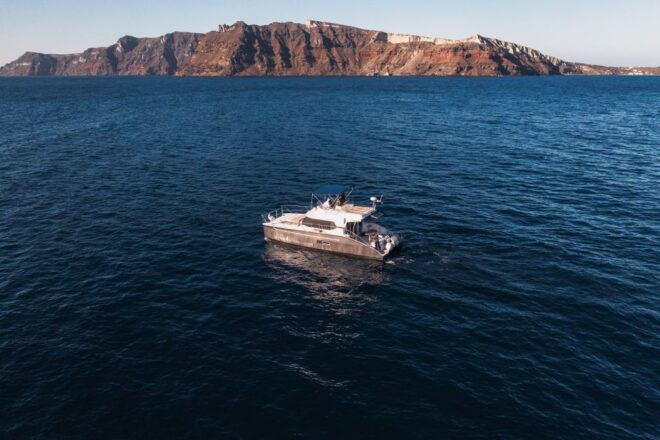 Santorini: Caldera Private Power Catamaran Cruise - Product Information