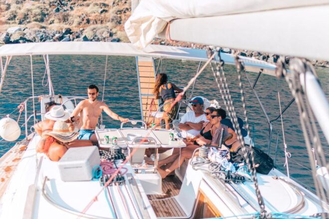 Santorini Caldera: Sunset Sailing Cruise With Meal - Inclusions Package