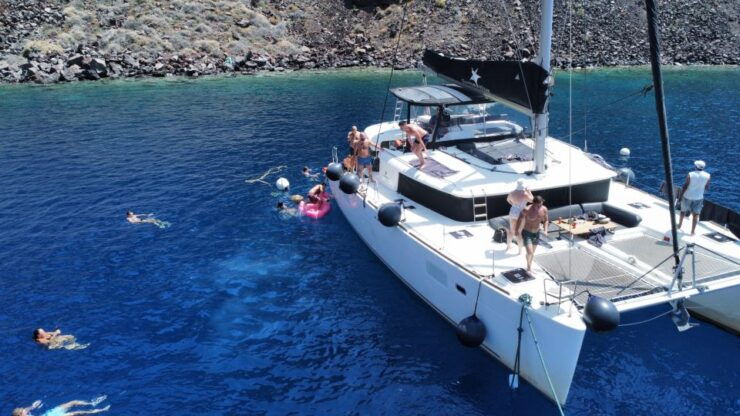 Santorini Catamaran Cruise With Swimming, Meal and Open Bar - Booking Information