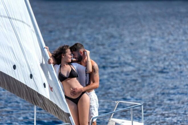 Santorini Catamaran Daytime Coastal Cruise - Directions