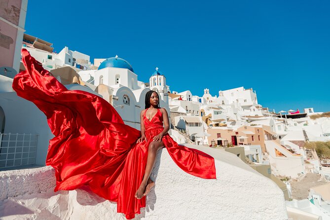Santorini Couples Flying Dress Private Photo Shoot - Common Questions