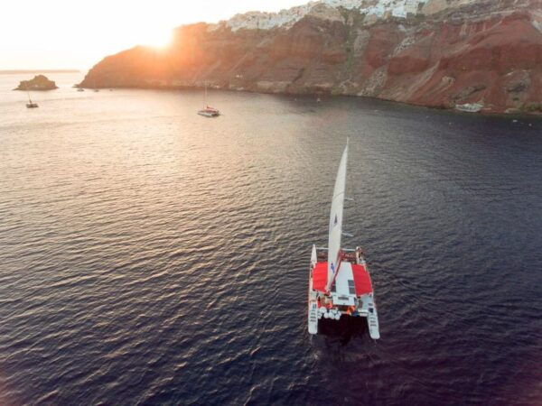Santorini: Cruise Catamaran With BBQ & Drinks Day of Sunset - Itinerary