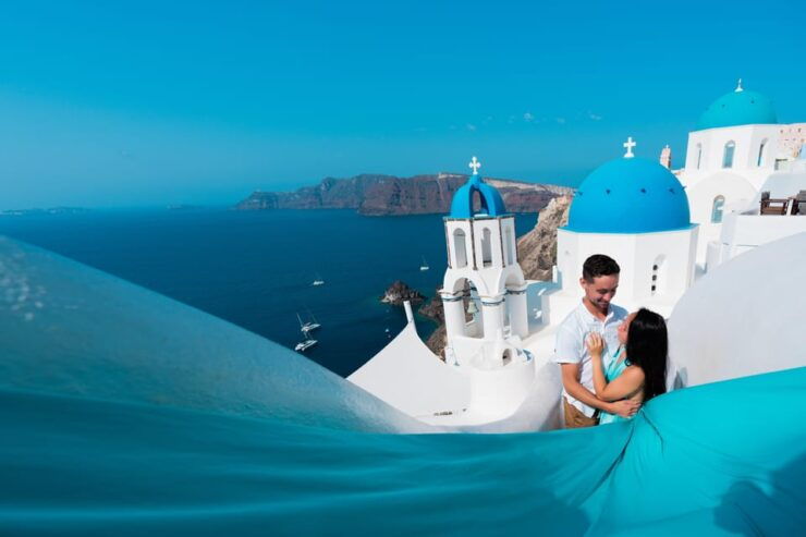 Santorini Flying Dress Photo - Booking Information