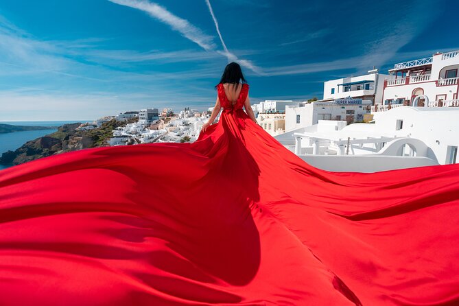 Santorini Flying Dress Photo - Booking Process