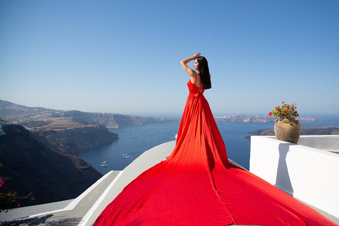 Santorini Flying Dress Photo Session - Booking and Confirmation