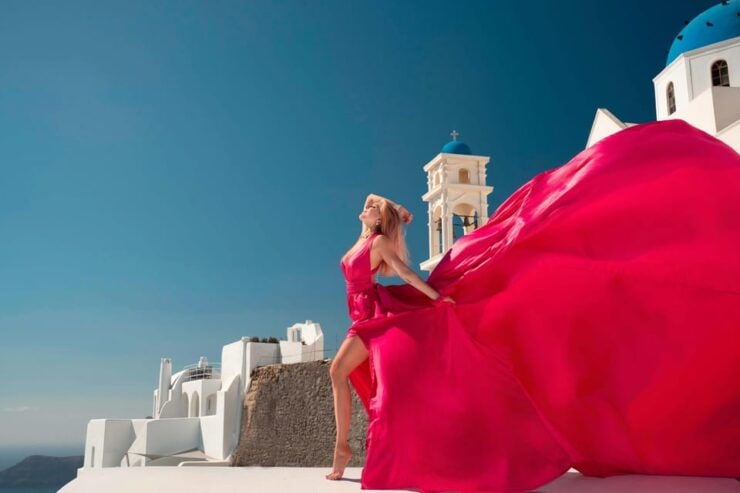 Santorini Flying Dress Photoshoot - Pricing and Discounts