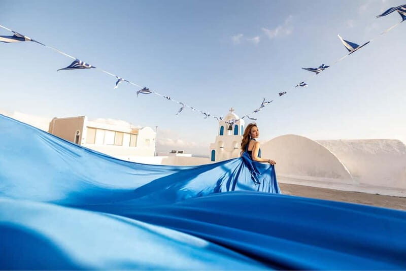 Santorini: Flying Dress Photoshoot **Dress Included** - Authentic Experiences and Guest Insights