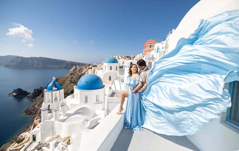 Santorini: Flying Dress Photoshoot **Dress Included** - Who Will Love This Tour?