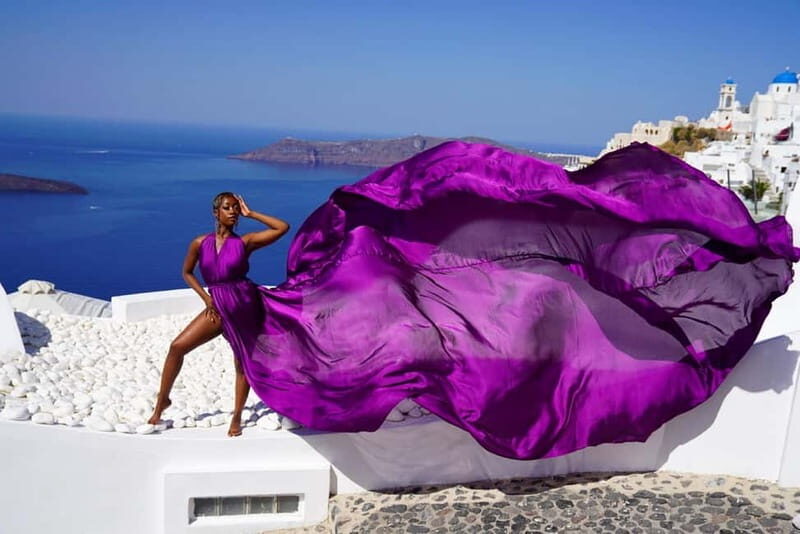 Santorini: Flying Dress Photoshoot Private Entry to Blue Dom - Good To Know