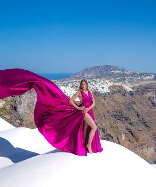 Santorini: Flying Dress Photoshoot with Edited Photos - The Photos and Editing Process