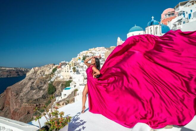 Santorini Flying Dress - Private Group Experience