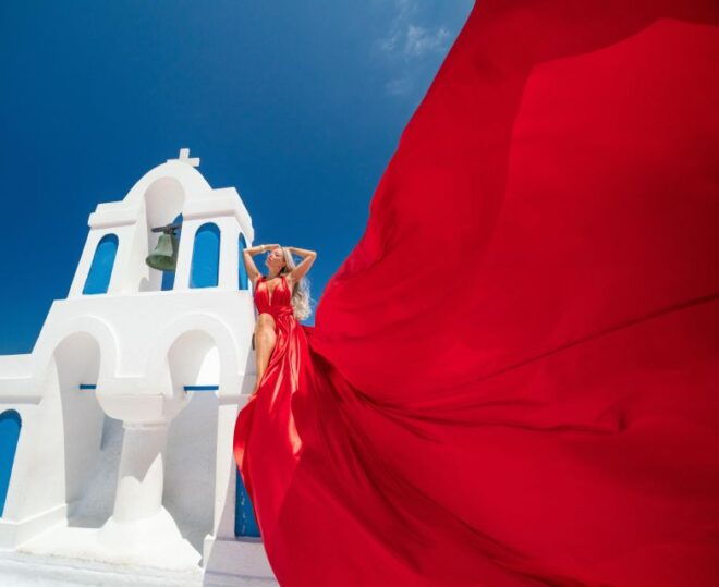 Santorini Flying Dress - Photography and Styling