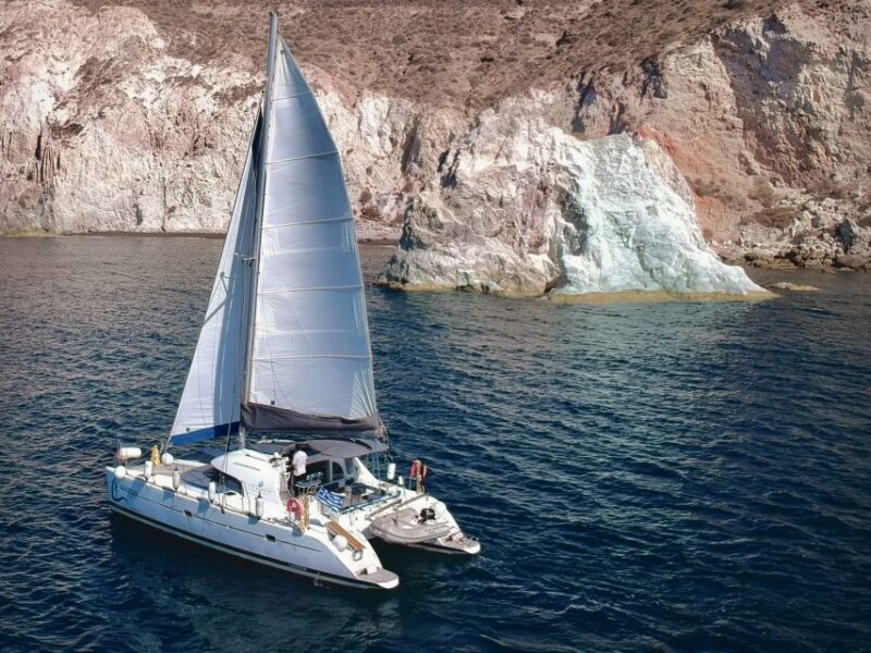 Santorini: Full-Day Catamaran Cruise, with Food|Drinks - Relaxing at Sea During Dinner and Sunset