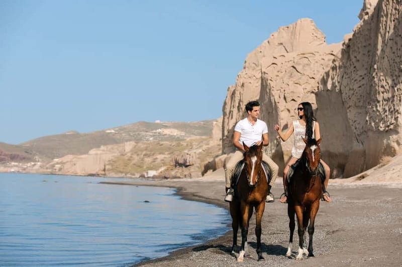 Santorini: Horseback Riding on the Black Sandy Eros Beach - What’s Included & Practical Details