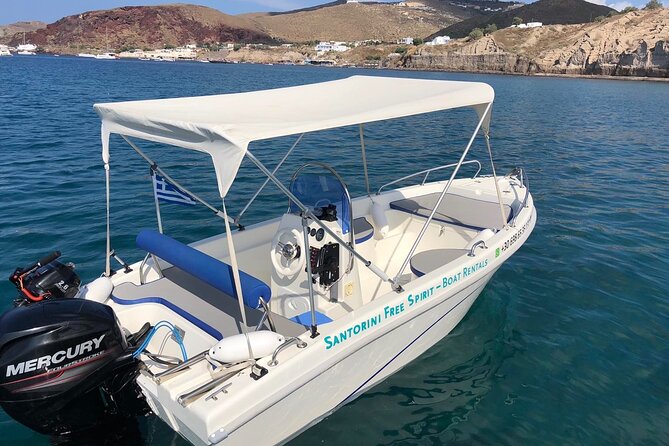 Santorini: License Free - Boat Rental "AELIA" - Meeting and Pickup Information