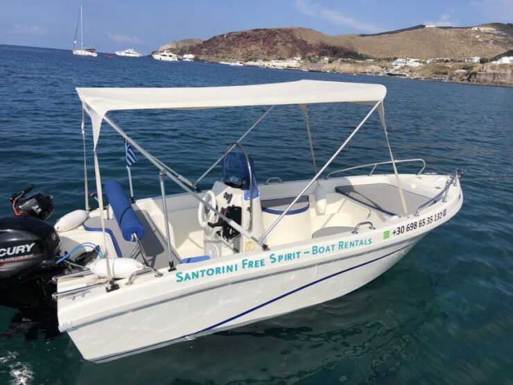 Santorini: License-Free Boat Rental With Ice, Water, & Fruit - Activity Details and Booking Information