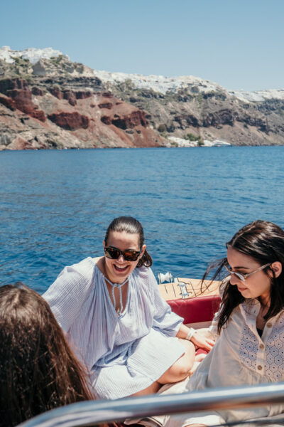 Santorini: License Free, Luxurious Small Boat Rental - Onboard Amenities