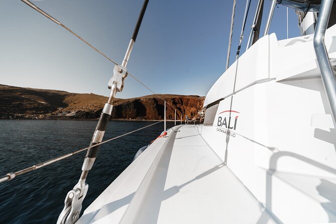 Santorini Luxury Catamaran Private Cruise - Visit Santorinis Stunning Beaches and Landmarks