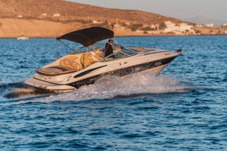 Santorini: Luxury Private Speedboat With Food and Drinks - Tour Itinerary