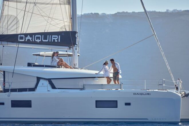 Santorini Oia: Caldera Catamaran Cruise With Meal & Drinks - Itinerary and Pickup Locations