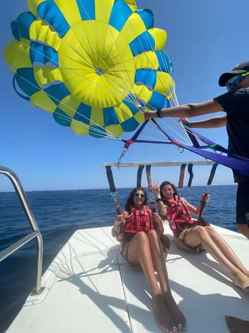 Santorini: Parasailing ExperiencePerissa,Perivolos,St.George - Breakdown of the Itinerary