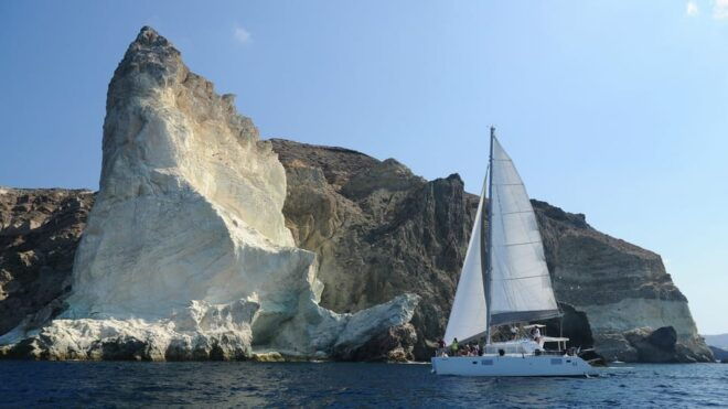 Santorini: Private Catamaran Tour With BBQ Meal and Drinks - Tour Pricing and Availability