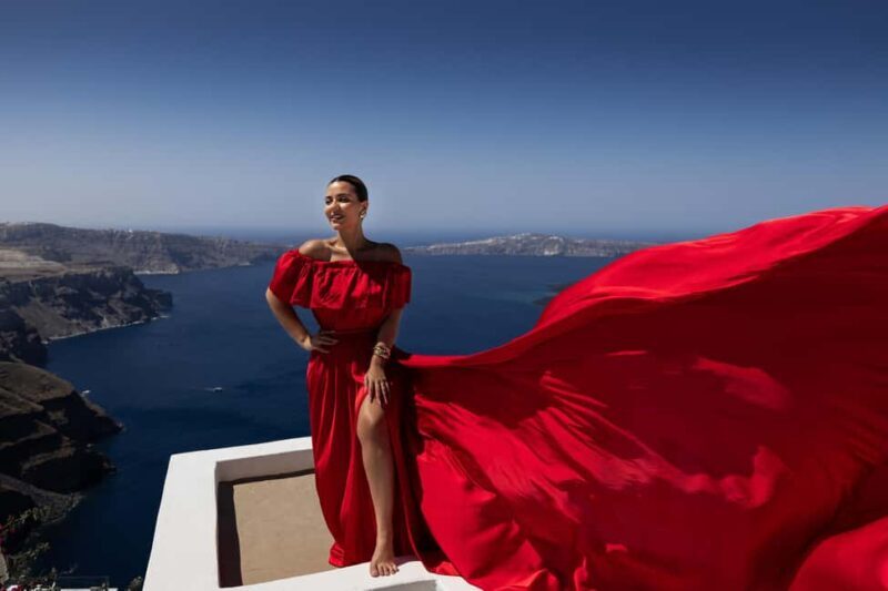 Santorini: Private Flying Dress Photoshoot at Blue Domes - Pricing and Value