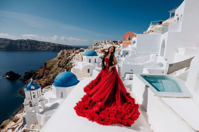 Santorini: Private Flying Dress Photoshoot Experience - Starting Location
