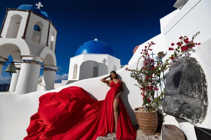 Santorini: Private Flying Dress Photoshoot Iconic Locations - Good To Know  