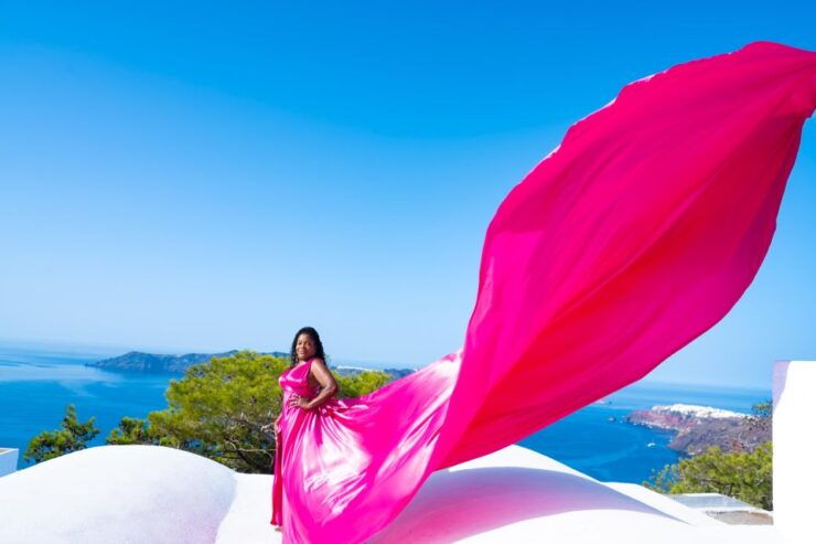 Santorini: Private Flying Dress Photoshoot in Santorini - Activity Details