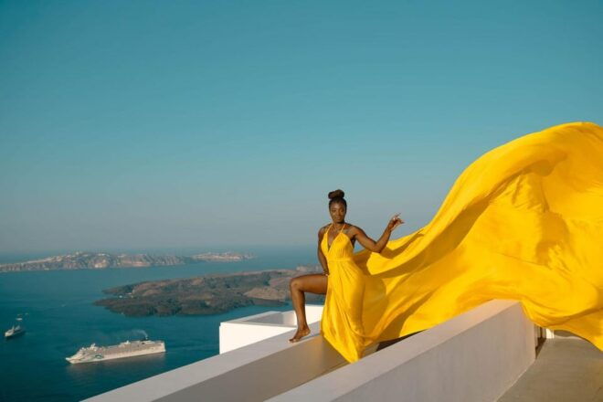 Santorini: Private Flying Dress Photoshoot - What to Expect